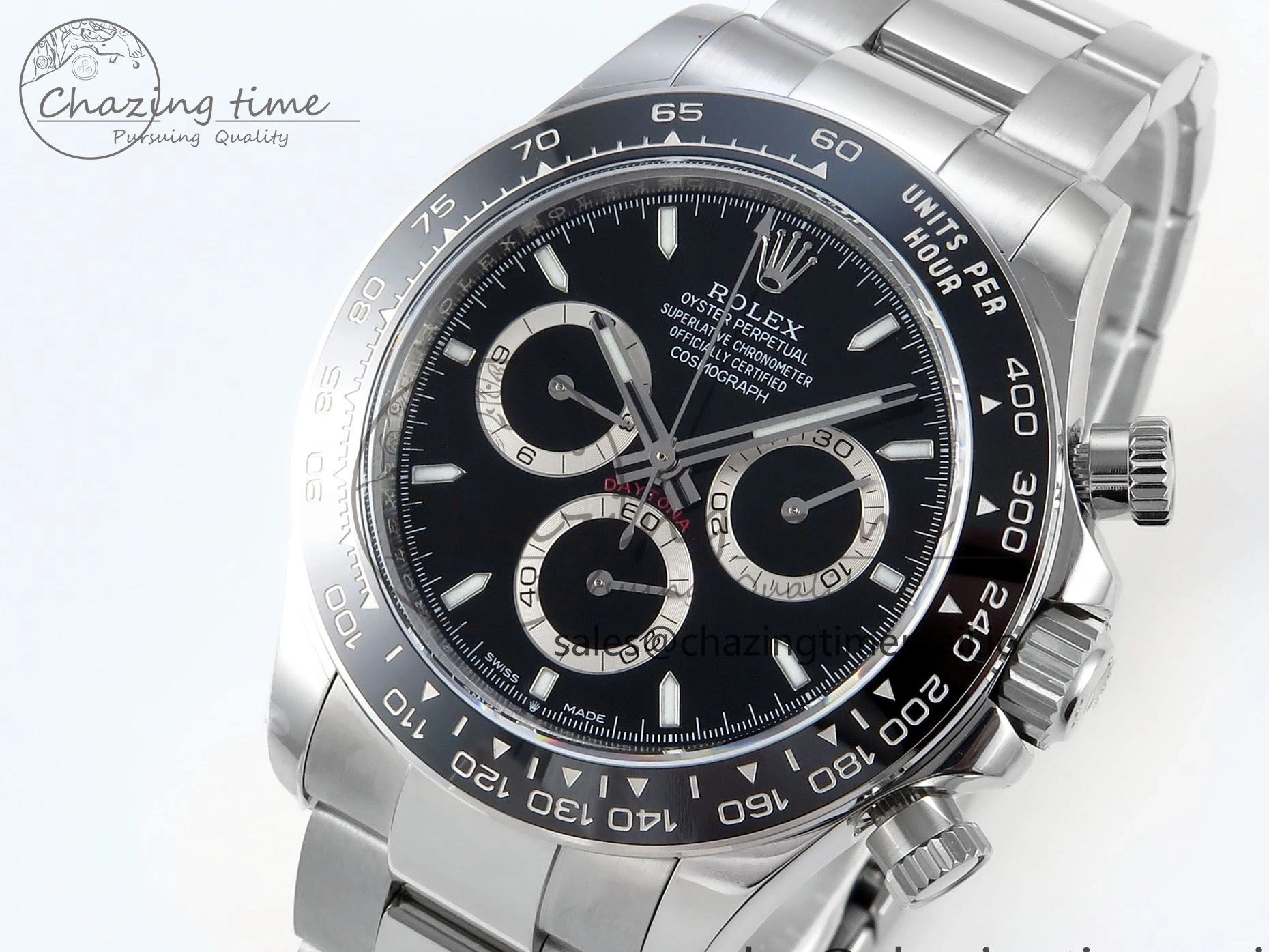 SH4131 QF on Black Edition Strap 126500 SS Daytona Bracelet 1:1 Best V5 Dial 0302